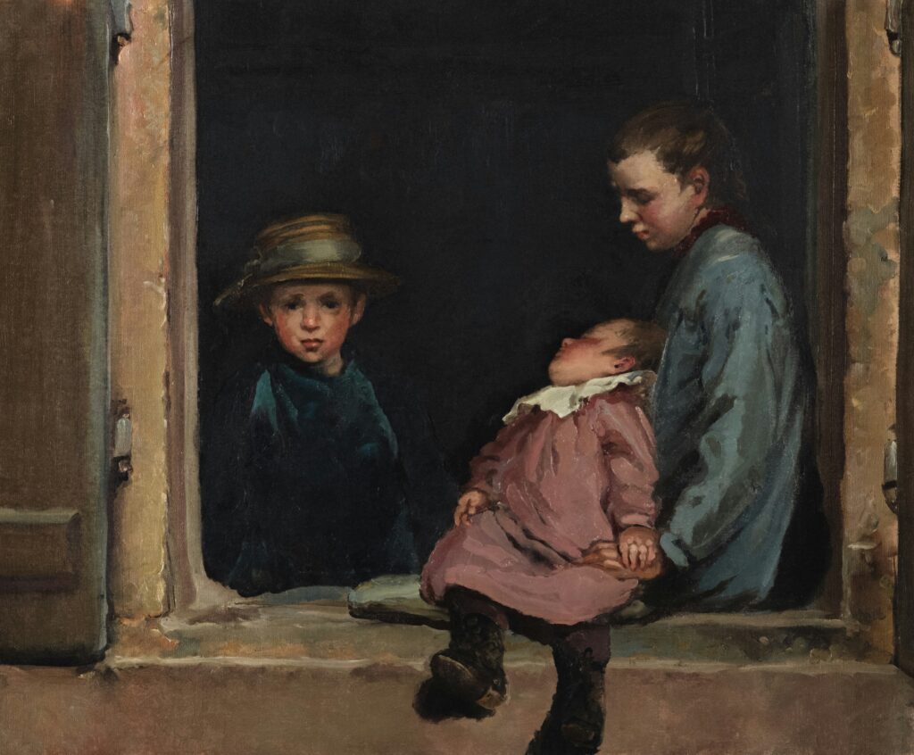 Dipinto che ritrae dei bambini nell'epoca vittoriana, protagonisti di diversi classici della letteratura inglese.